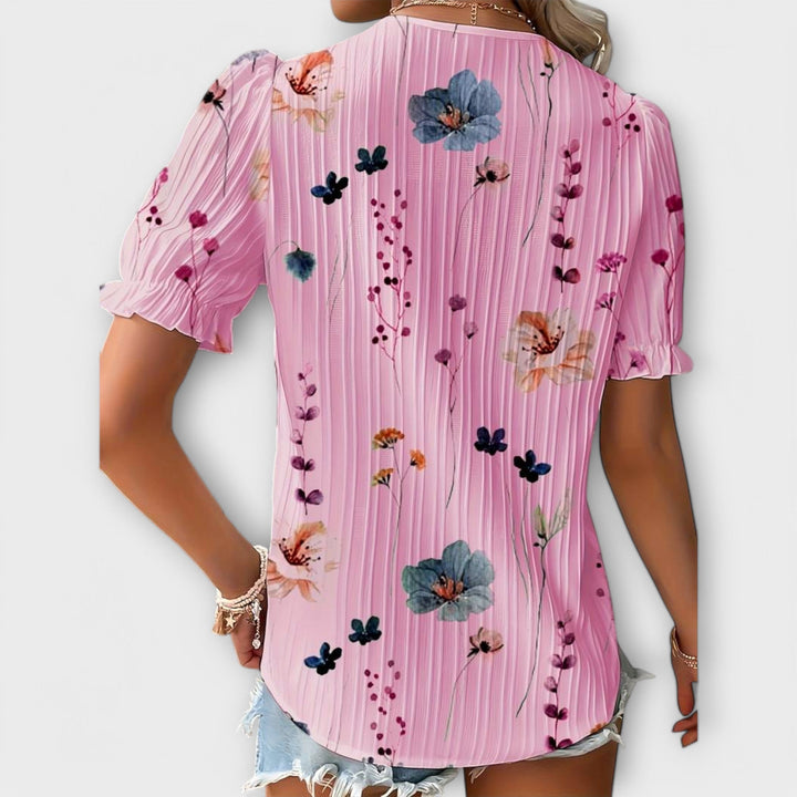 Emily - Blouse à la mode avec décolleté en V