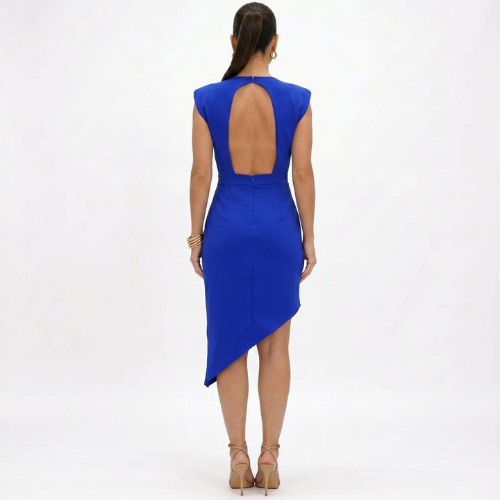 Aurora | Robe Asymétrique avec Épaules Structurées