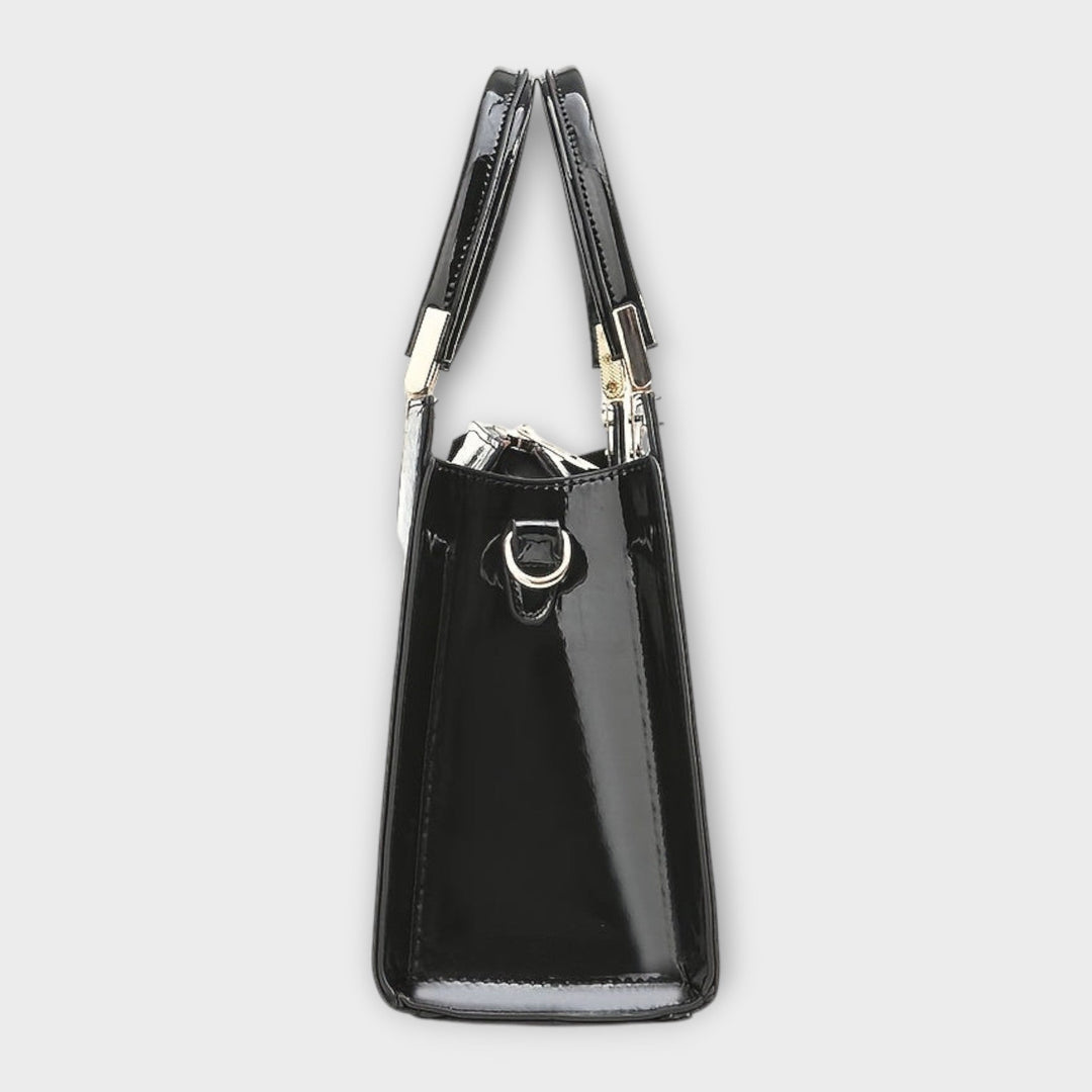 Cécile. - Sac brillant avec motif crocodile
