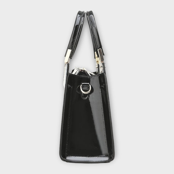 Cécile. - Sac brillant avec motif crocodile