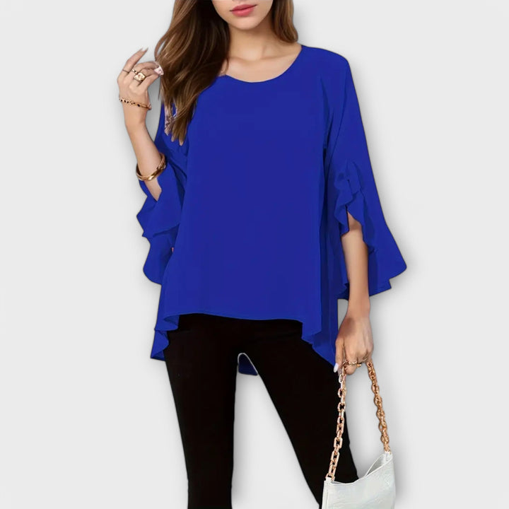 Aria - Blouse de printemps parfaite avec décolleté rond
