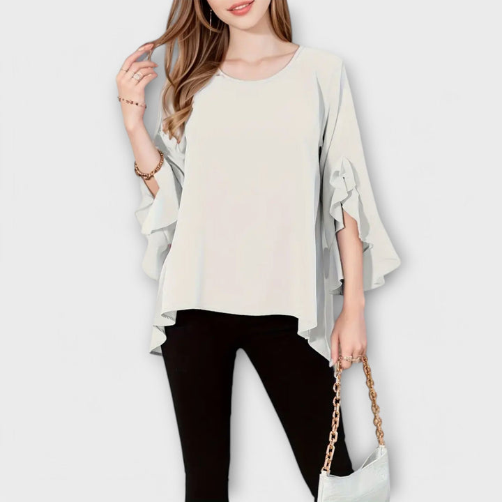 Aria - Blouse de printemps parfaite avec décolleté rond