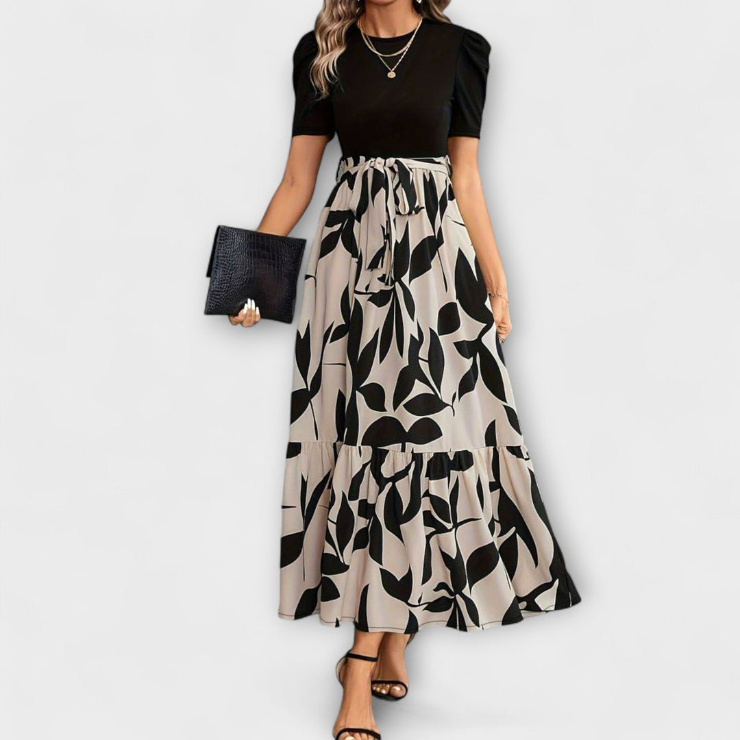 Luna - Robe d'été à motif floral et décolleté rond
