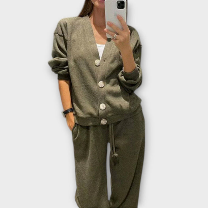 Hedviga - Ensemble de manteau et pantalons en tricot