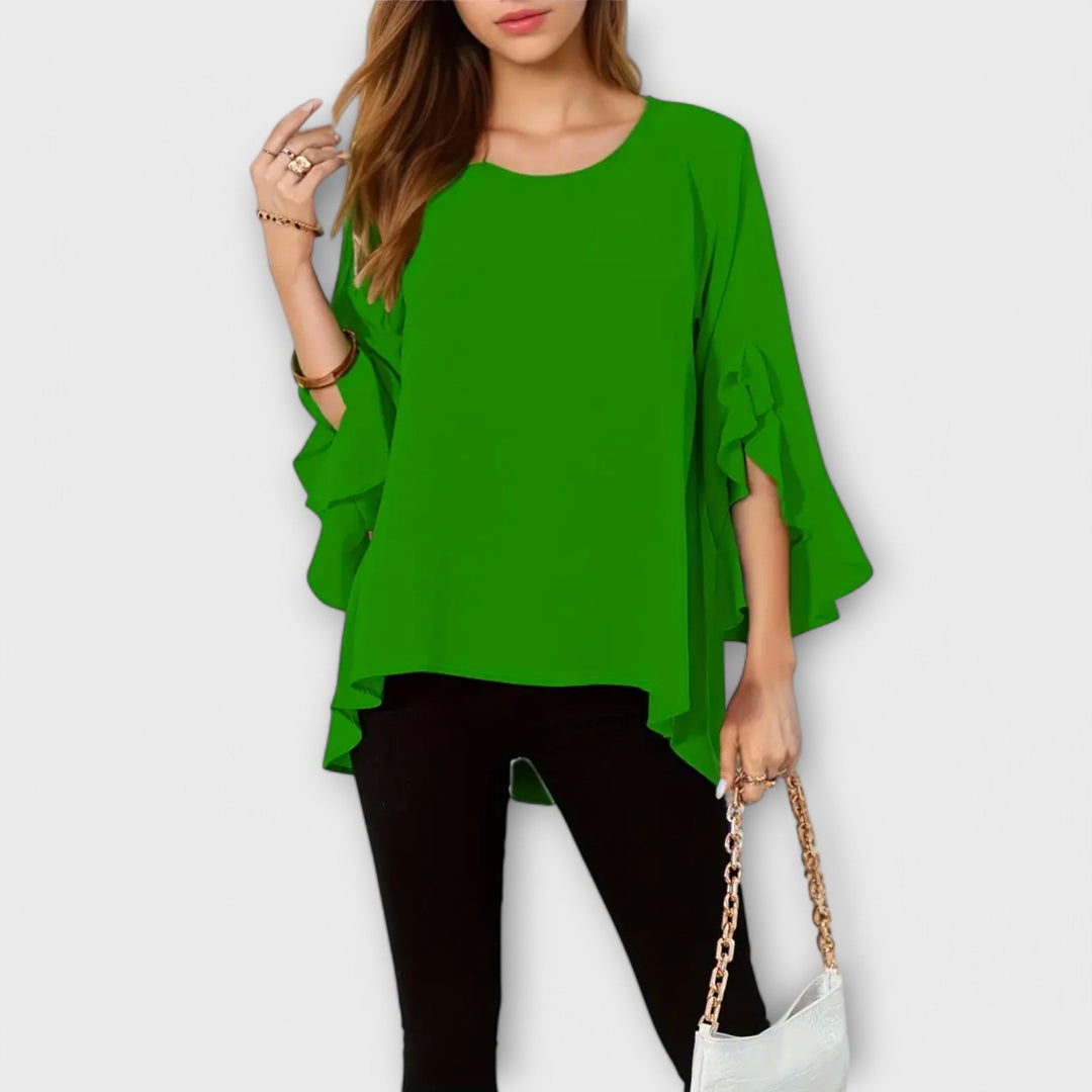Aria - Blouse de printemps parfaite avec décolleté rond
