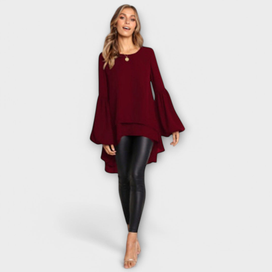 Aria - Blouse de printemps parfaite avec décolleté rond