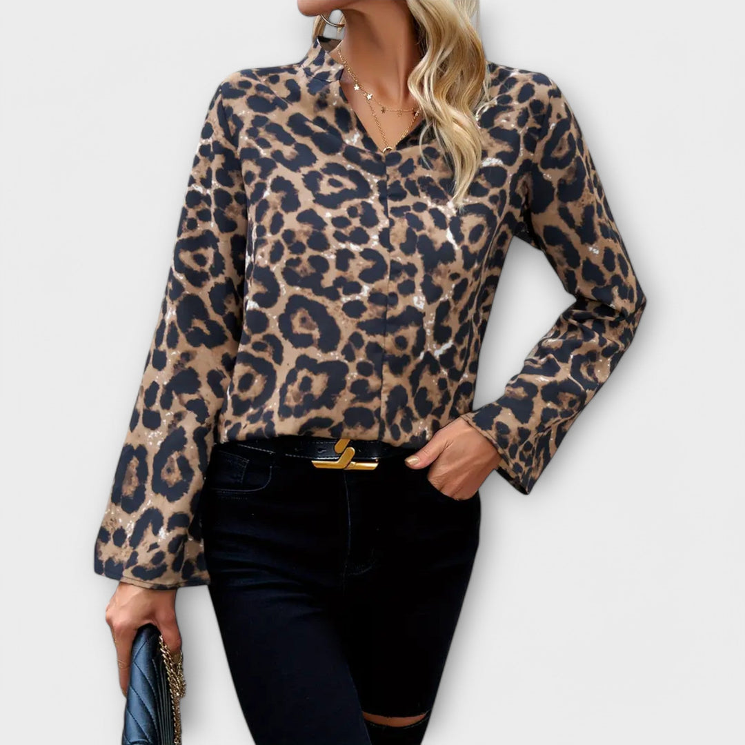 Blouse ample avec imprimé léopard