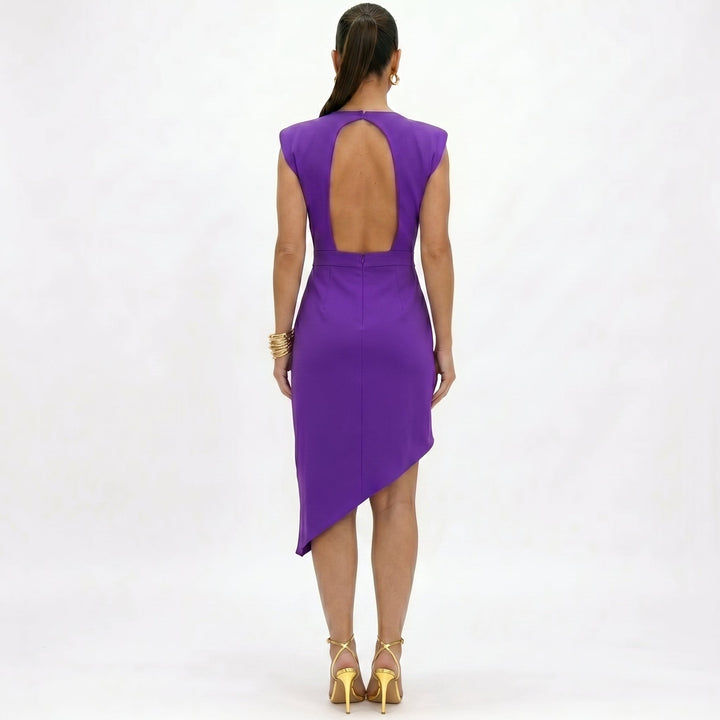Aurora | Robe Asymétrique avec Épaules Structurées