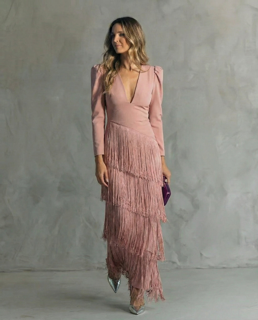 Clara™ | Robe élégante avec des manches à franges