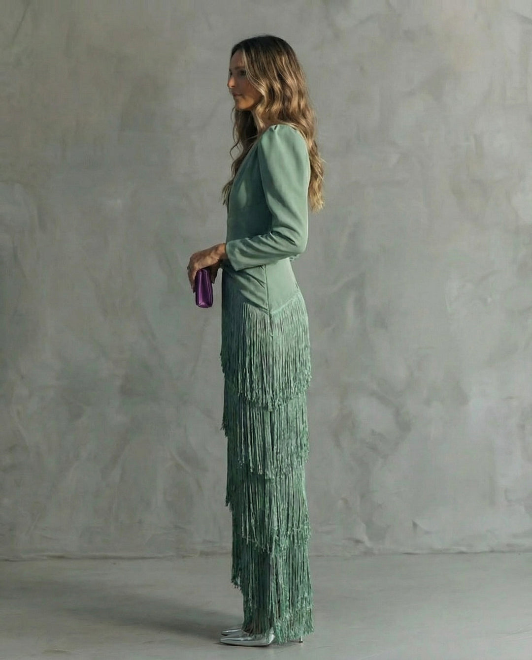 Clara™ | Robe élégante avec des manches à franges