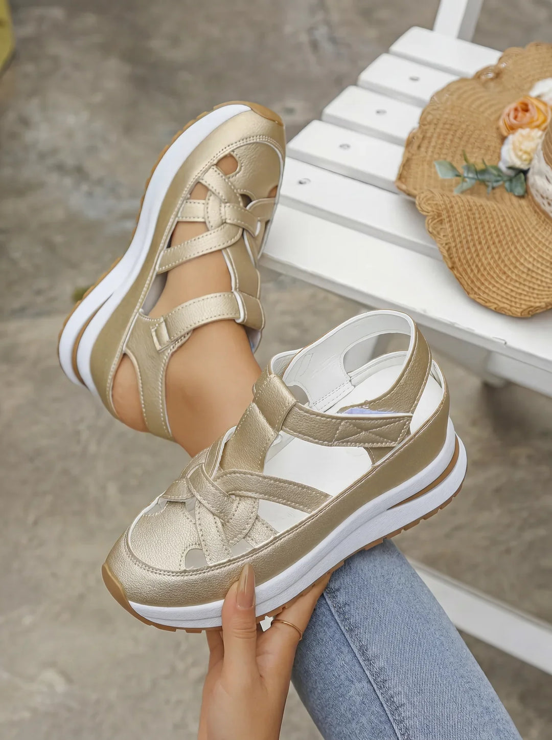 Duna - Sandales à talons compensés confortables pour femmes