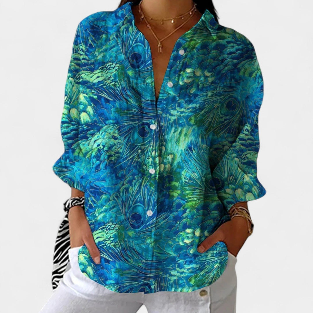 Nika – Blouse d'été à imprimé vibrant