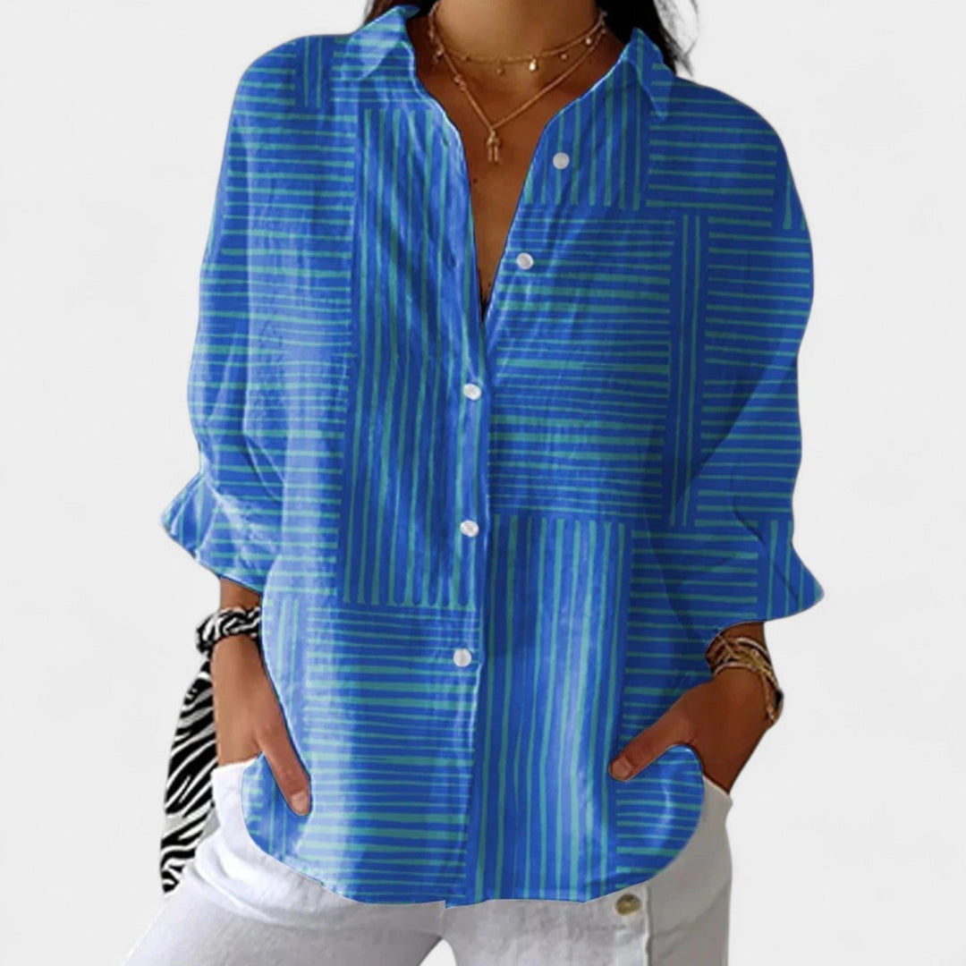 Nika – Blouse d'été à imprimé vibrant