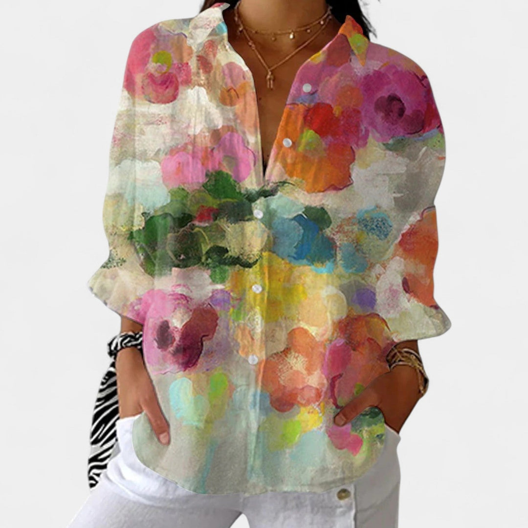 Nika – Blouse d'été à imprimé vibrant