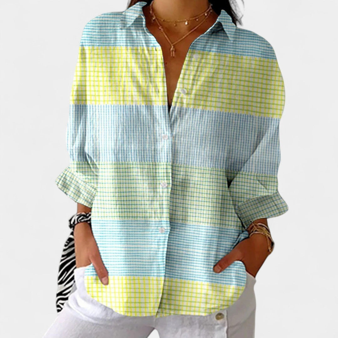 Nika – Blouse d'été avec imprimé vibrant