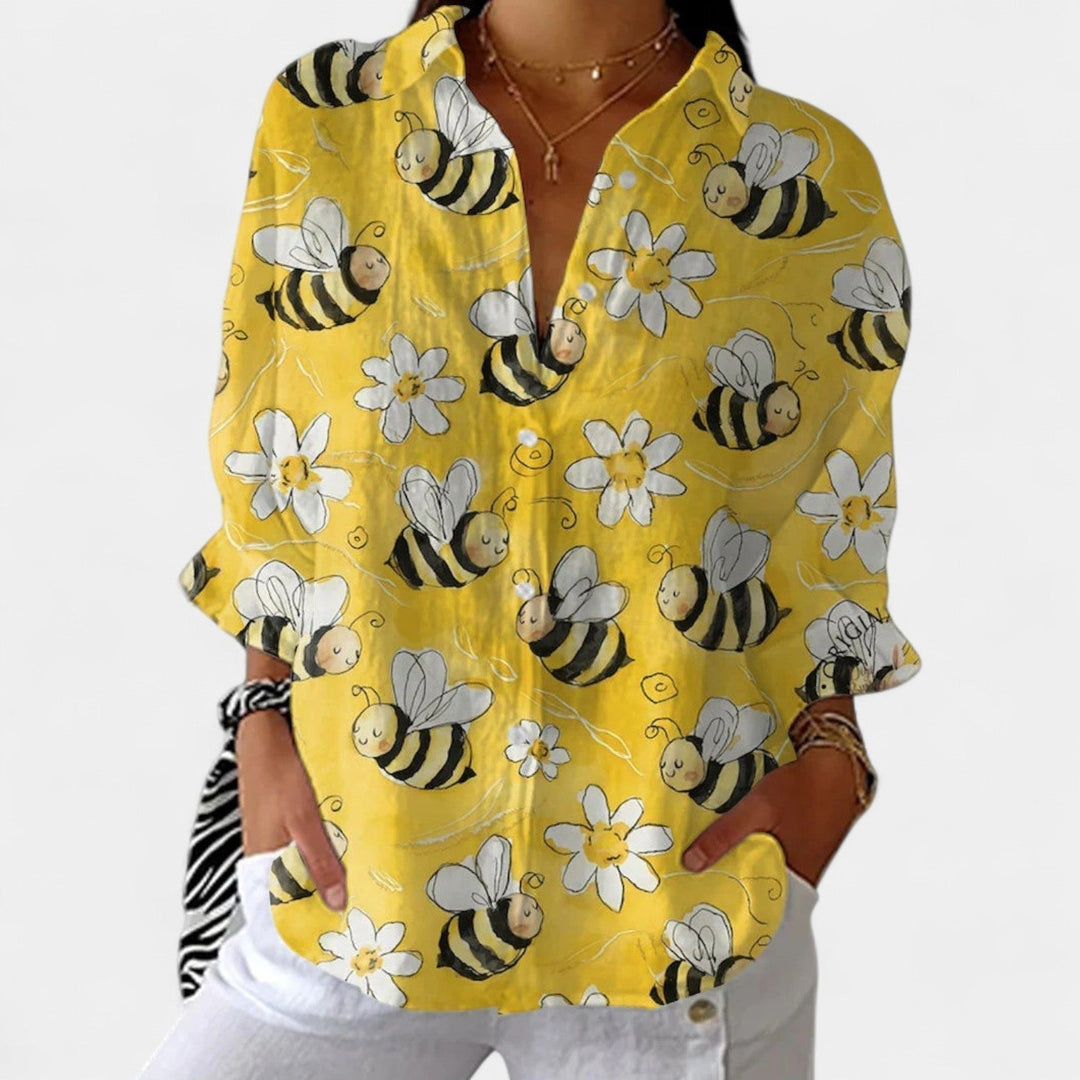 Nika – Blouse d'été avec imprimé vibrant