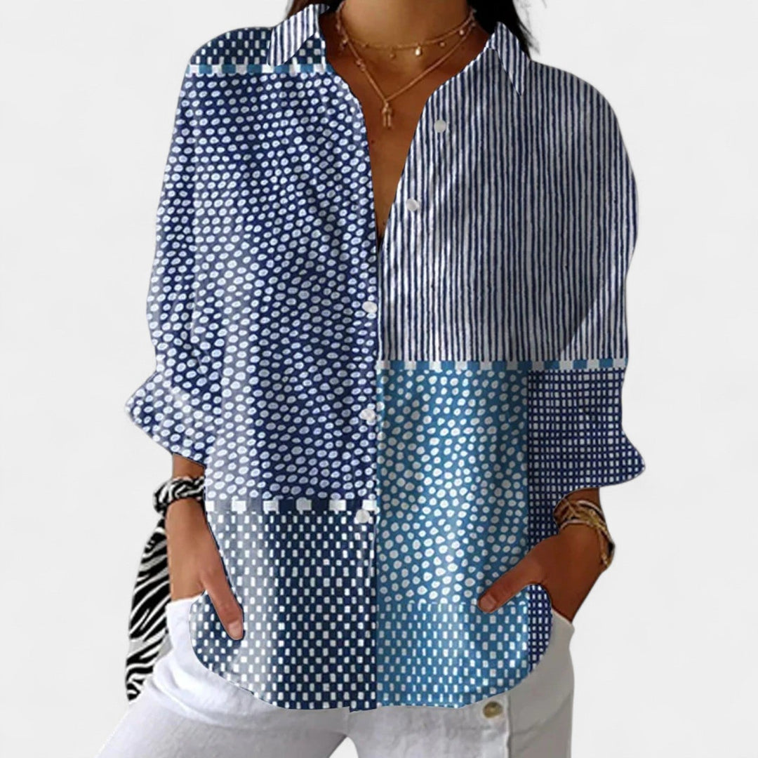 Nika – Blouse d'été avec imprimé vibrant