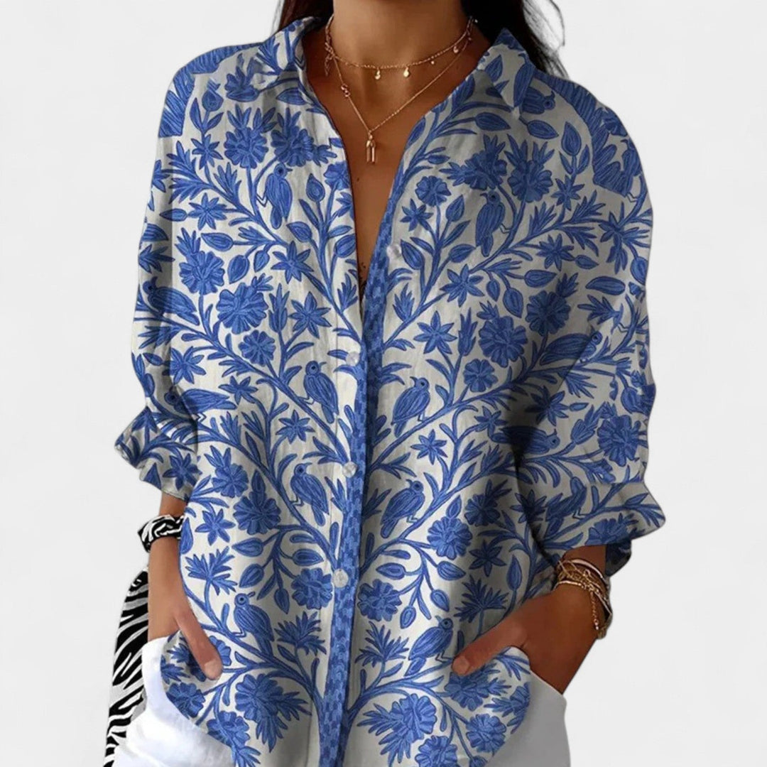 Nika – Blouse d'été à imprimé vibrant