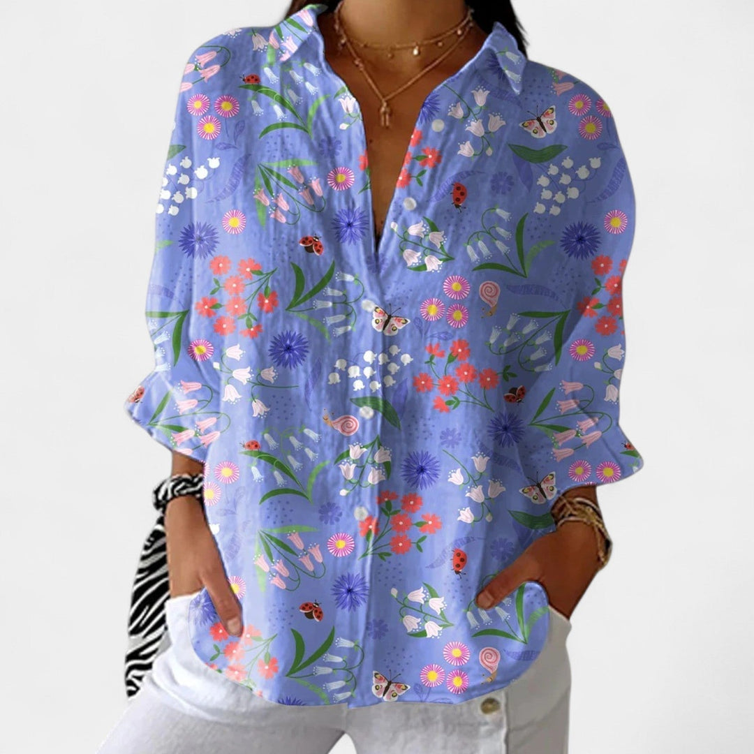 Nika – Blouse d'été avec imprimé vibrant