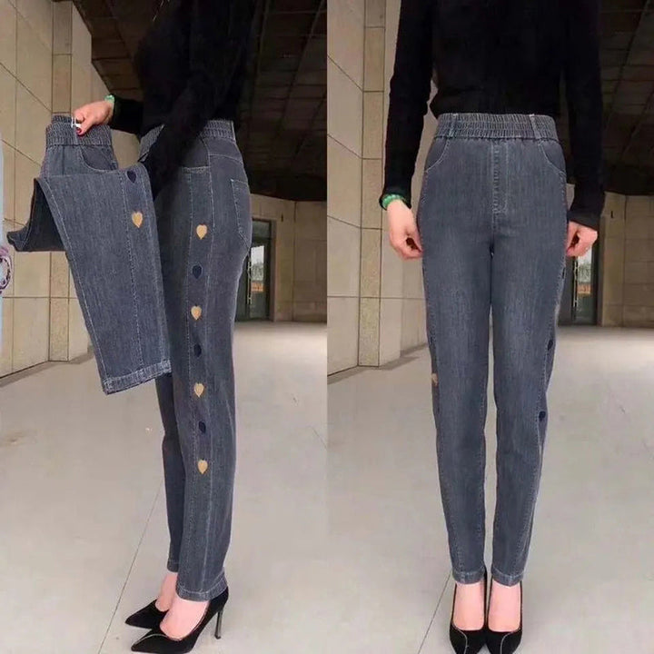 Soraya - Jeans Élastiques Avec Broderie