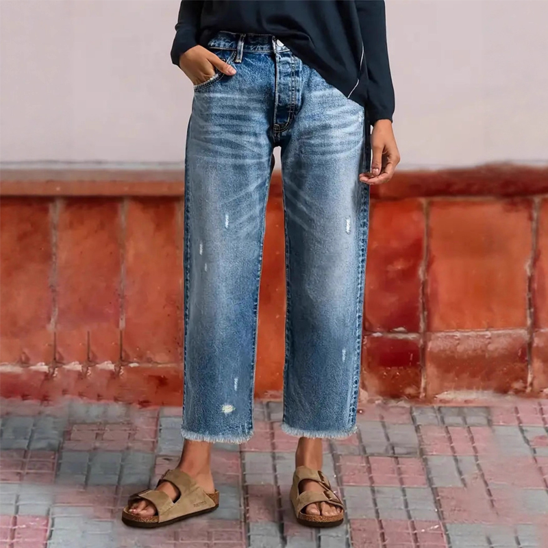 Aberjean - Denim Décontracté Raccourci
