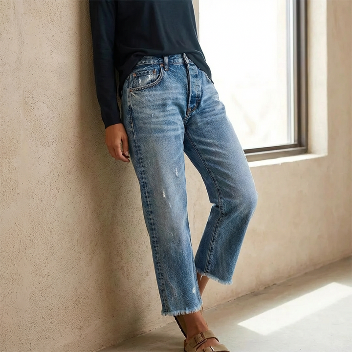 Aberjean - Denim Décontracté Raccourci