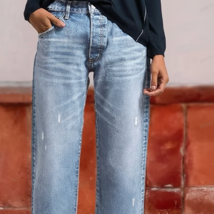 Aberjean - Denim Décontracté Raccourci