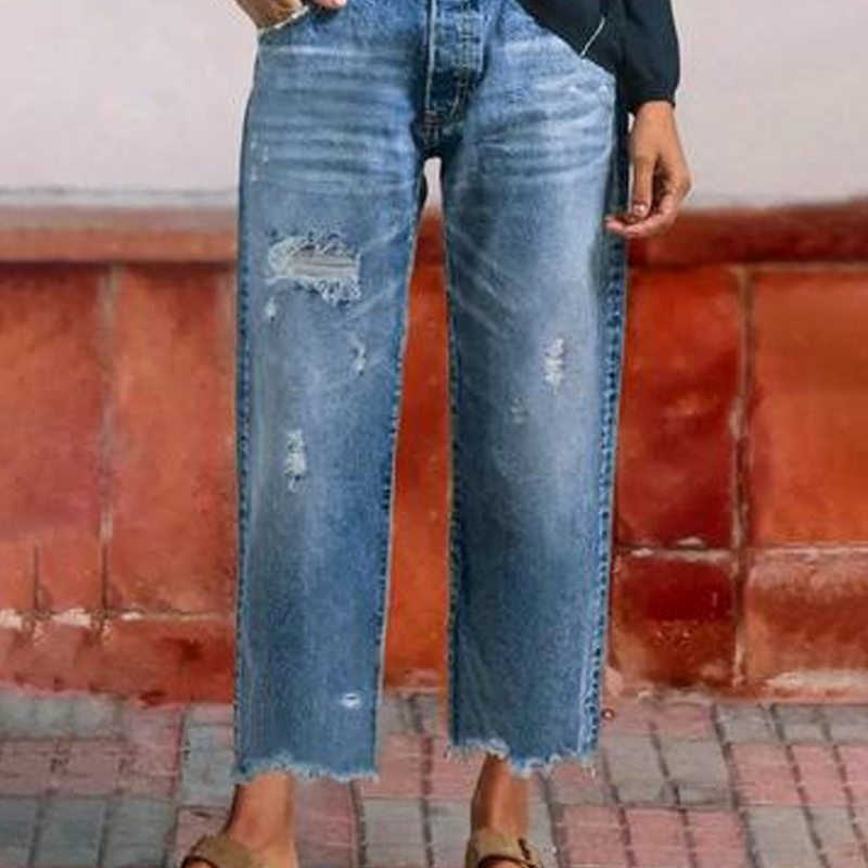 Aberjean - Denim Décontracté Raccourci
